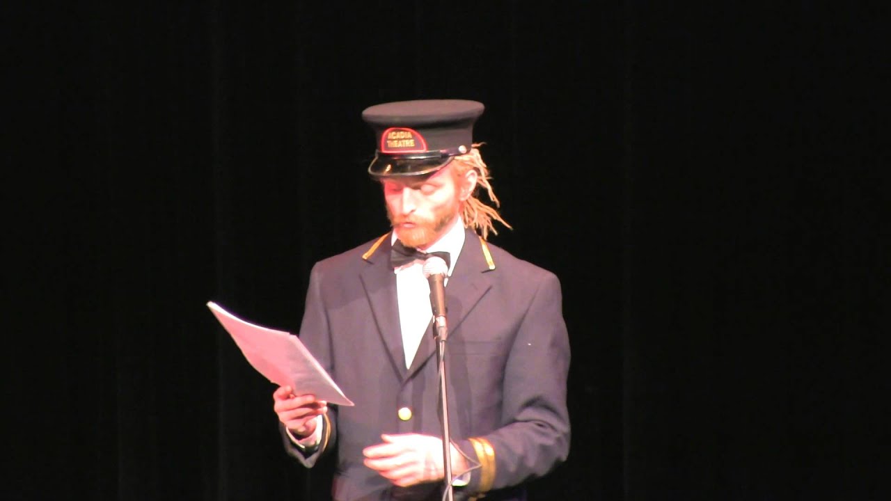 Jeremy Novak, the Theatre Usher, M.C. - Whittle Big Man in  Wolfville, NS