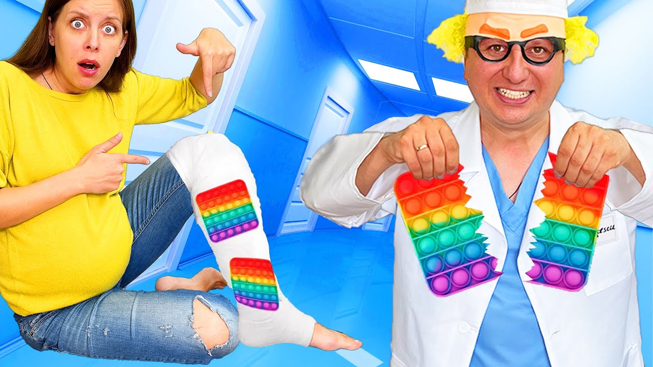 Partea 2 💥 La Mulți Ani, Matei!!! Moduri de a furișa POP IT și DULCIURI la SPITAL 🌊