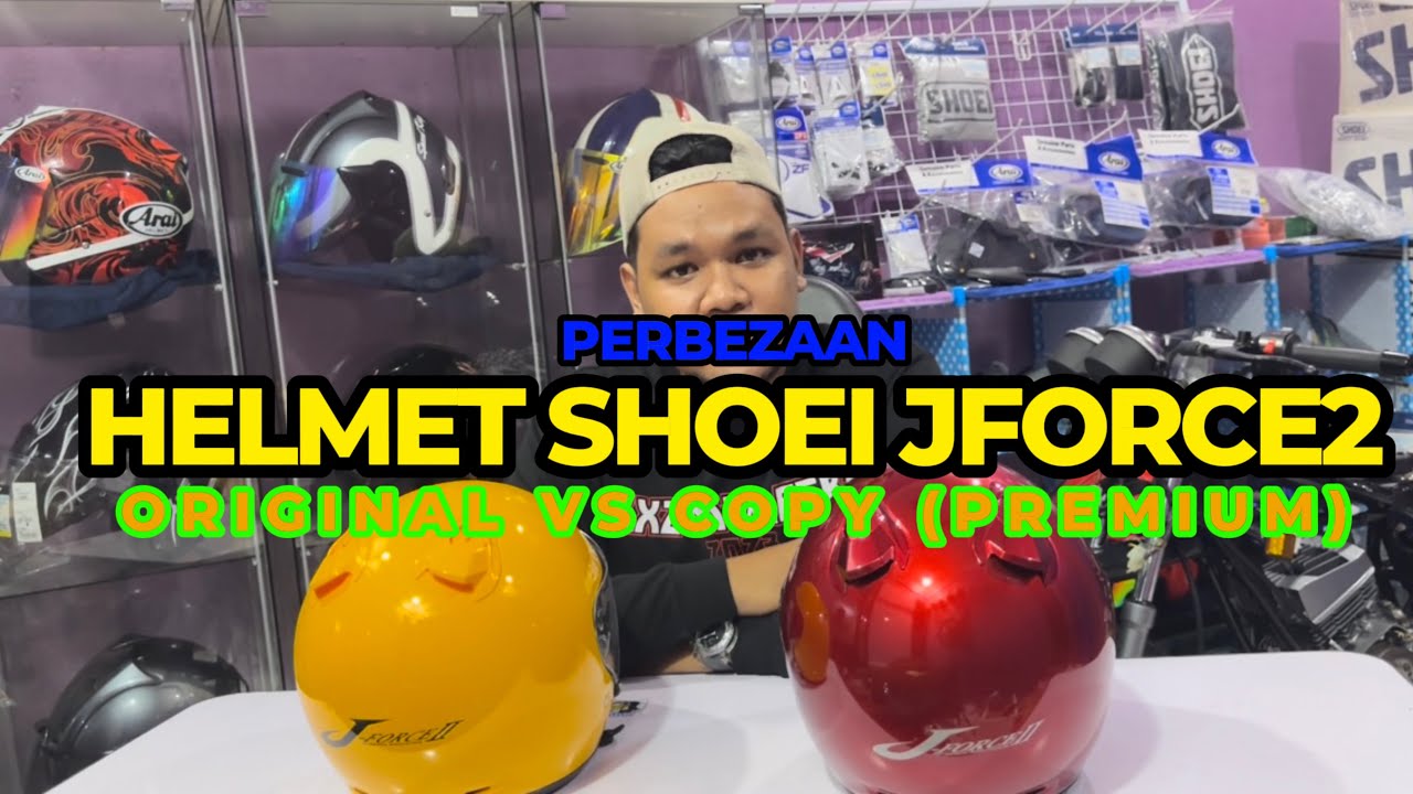 #16 PERBEZAAN HELMET SHOEI JFORCE2 ORIGINAL VS COPY (PREMIUM)