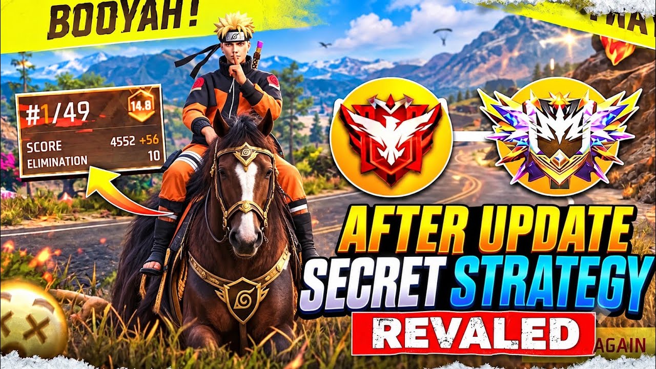 ( After Update ).Best Startegy For Solo Grandmaster Pushing 💀 | Every Br Rank Match Boyaah Tips 🔥 
