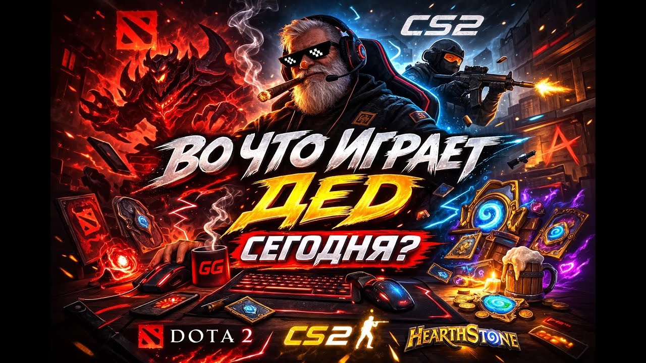 Дед вернулся и играет веселится и развлекает