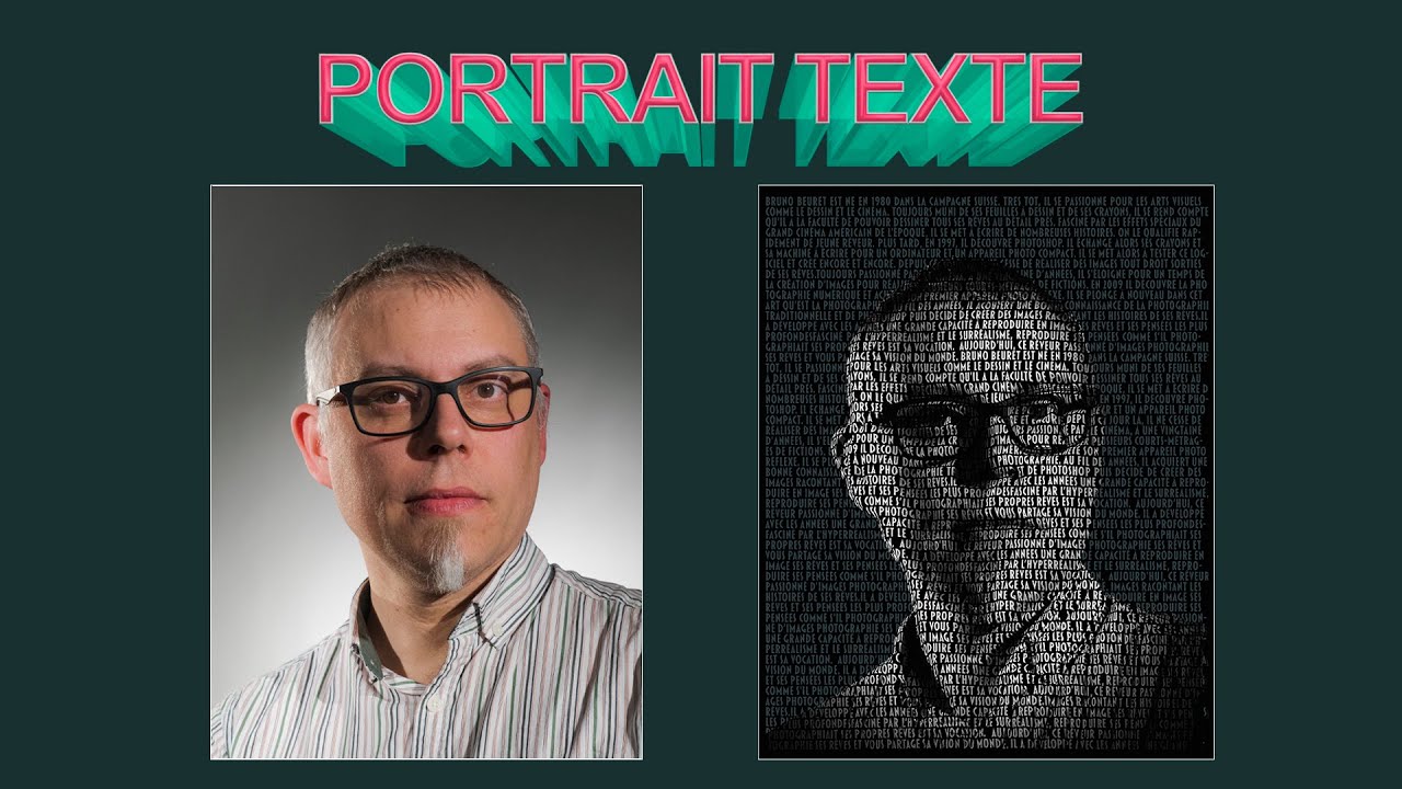 Cr&eacute;er une affiche portrait texte sur Photoshop