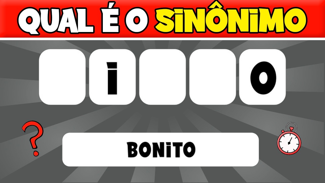 📚 Descubra a PALAVRA pelo SINÔNIMO! Desafio de PORTUGUÊS! 🔍 #quiz