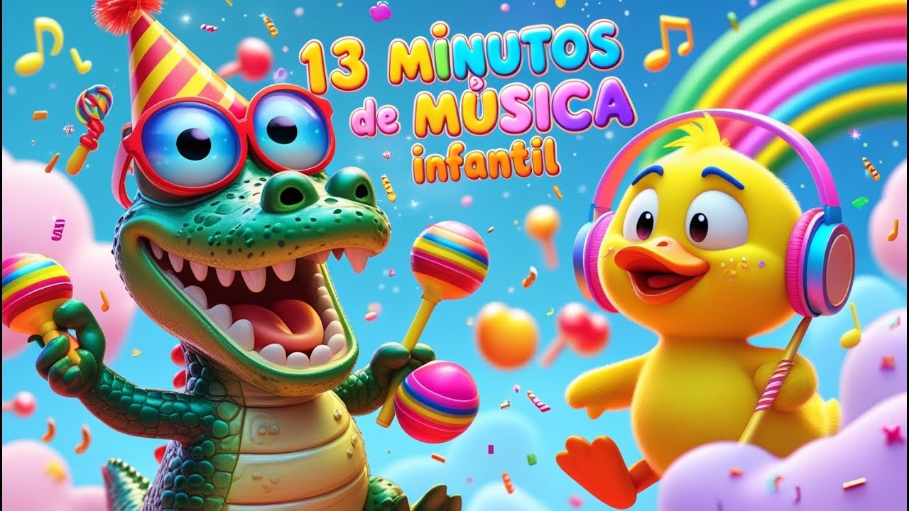 Músicas Infantis Animadas e Divertidas – Playlist Patinho Colorido, Pula Pipoquinha e Muito Mais! :🎵