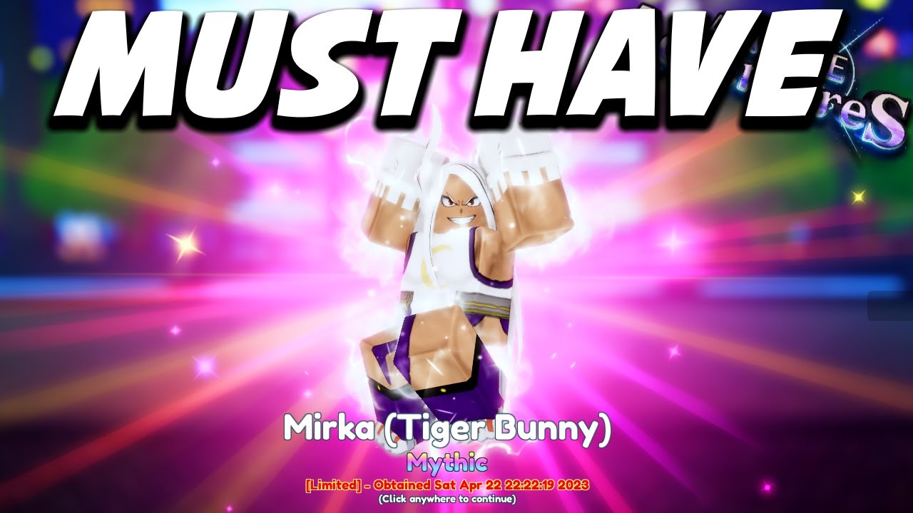 Showcasing New Evolved Mirka Tiger Bunny Is INSANELY Strong For STARTERS In Anime Adventures!