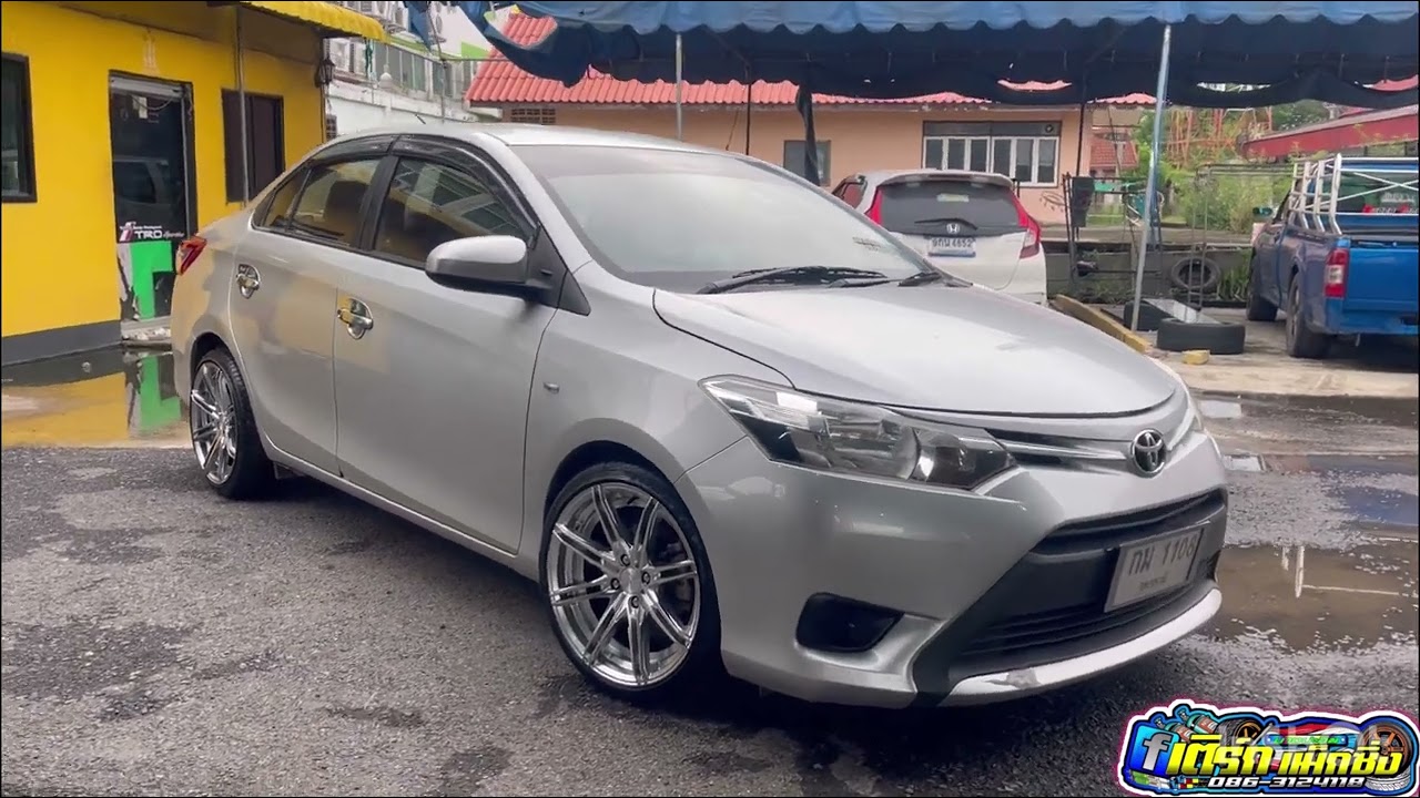 รีวิว Toyota VIOS  แต่งใส่ล้อแม็กขอบ  17   นิ้ว ใส่ยางเตี้ย ใส่สปริงโหลด  สวยๆเลยครับ