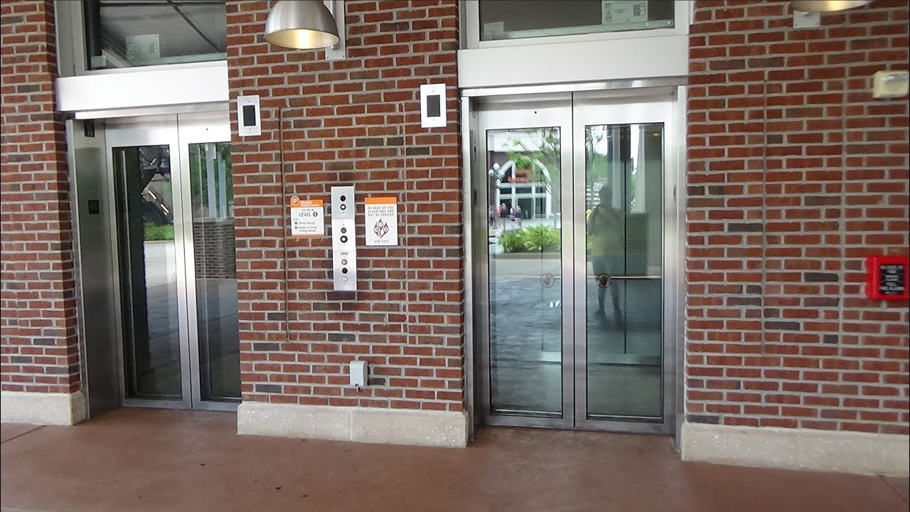 Scenic Otis Gen2 Elevators at Orange Garage Walkway 1, Disney Springs, Lake Buena Vista, FL