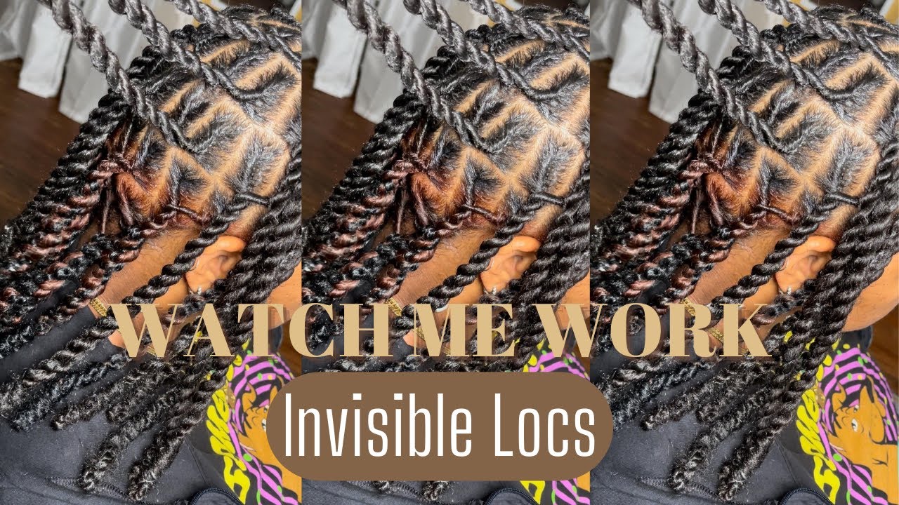 Invivsible Locs || INVISIBLE LOCS TUTORIAL || Watch Me Work || Braided By Val #protectivestyle