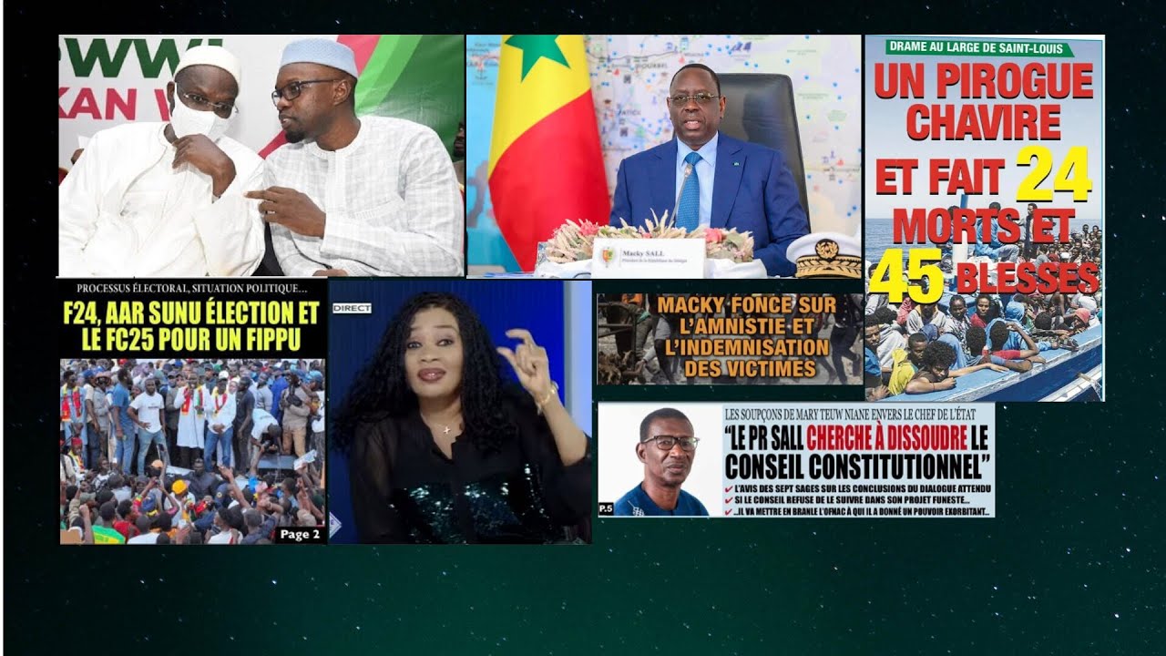 MACKY FONCE SUR L'AMNISTIE...KHALIFA PARLE DE SONKO DINAGNOU DIOUBO...PLUS DE 50 M@RTS A ST LOUIS...