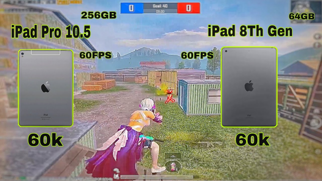 iPad Pro 10.5 2nd gen vs iPad 8th gen PUBG test iPad 8th gen PUBG test in 2023 hitting  lag problem