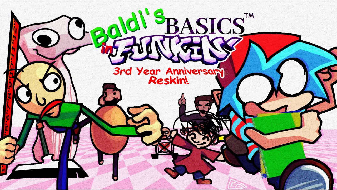 Baldi's Basics in Funkin 3rd Anniversary Reskin Mod Showcase!