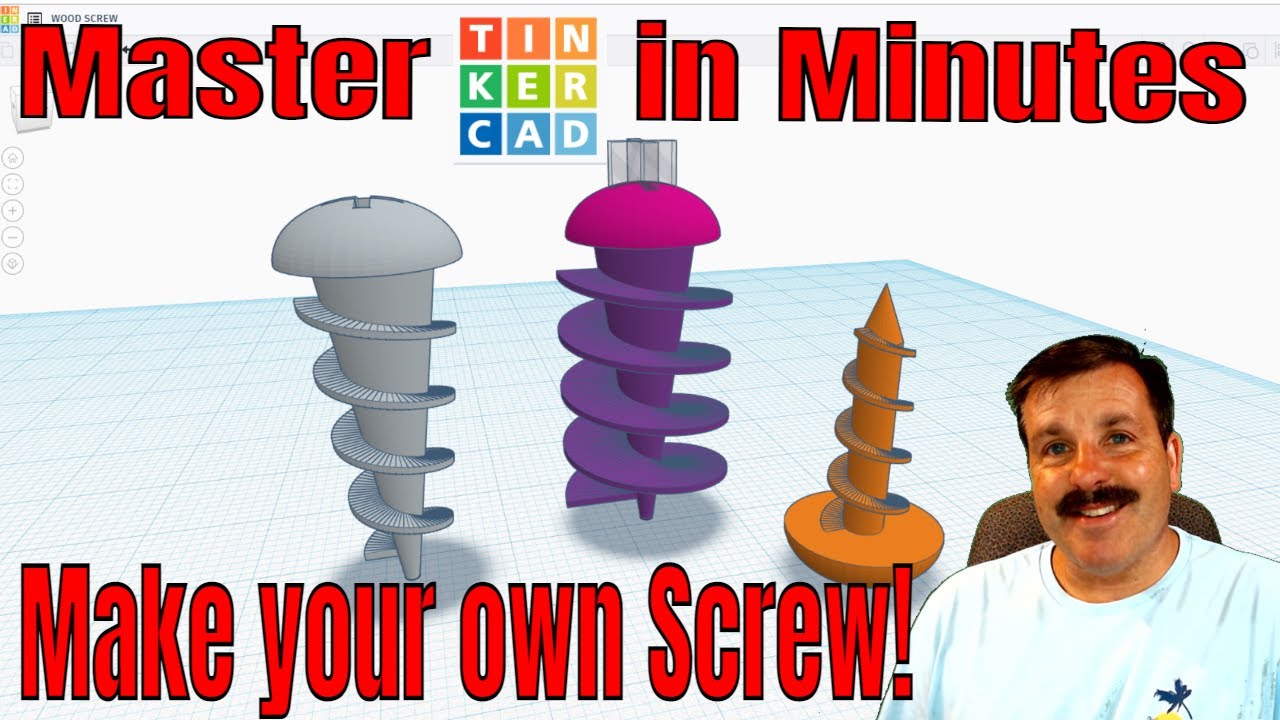 Make your Own Tinkercad Screw | Master Tinkercad in Minutes