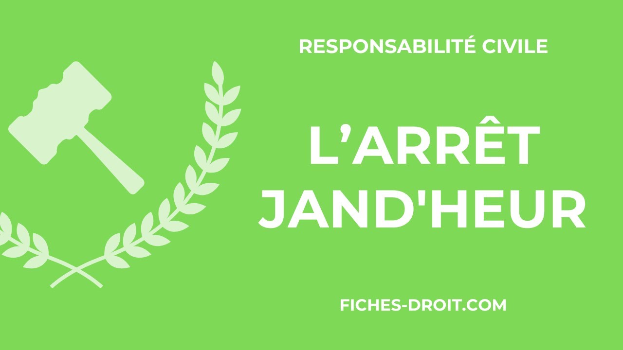L'arrêt Jand'heur du 13 février 1930