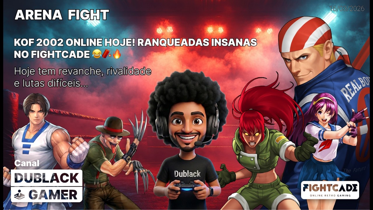 KOF 2002 ONLINE hoje! Ranqueadas insanasno Fightcade | revanche, rivalidadee lutas difíceis 😂🧨🔥