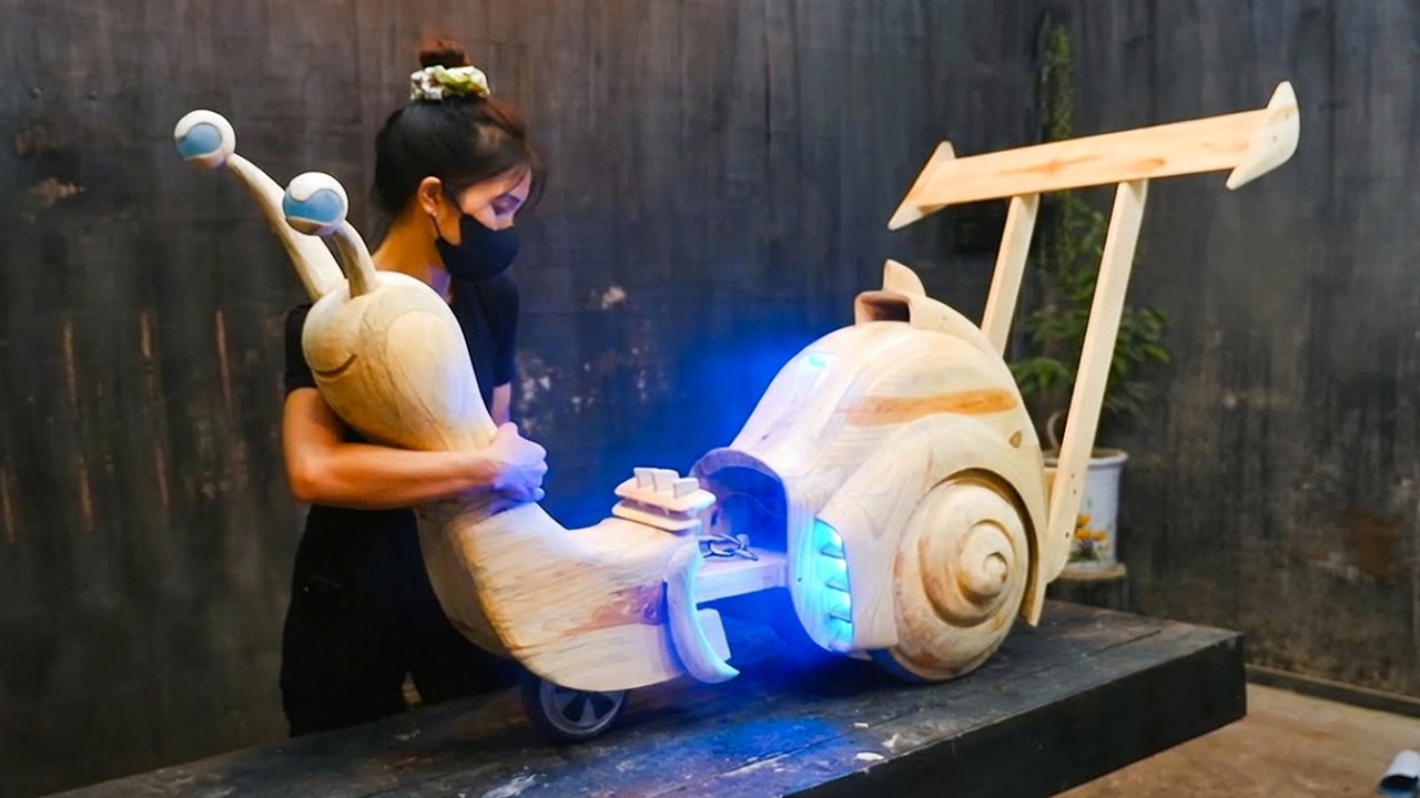 DIY Challenge - Crafting a Funny Snail-Shaped Car for a Young Boy