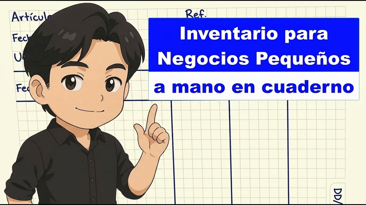 INVENTARIO de un NEGOCIO PEQUEÑO en CUADERNO 📓😃 para PRINCIPIANTES con EJEMPLO