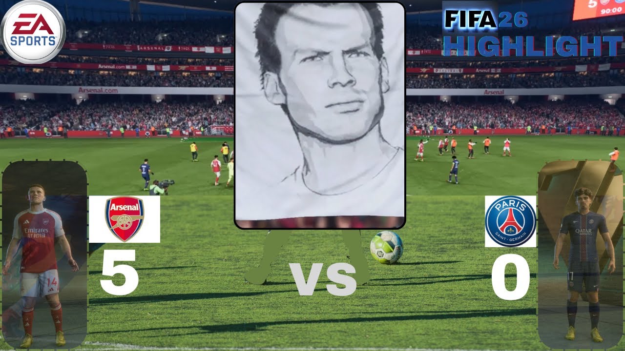 FIFA HIGHLIGHTS: ARSENAL VS PSG [The 4 Red Card Chaos!!!] #fc26  #soccer #youtube