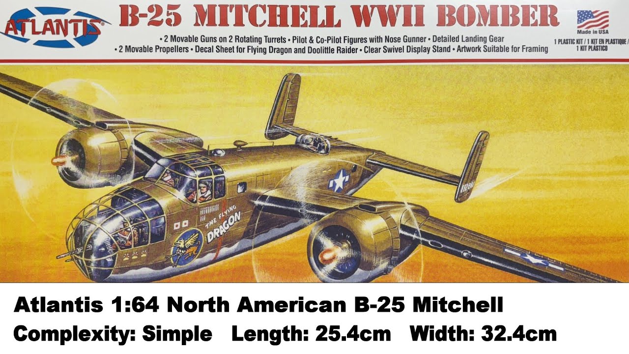 Atlantis 1:64 B-25 Mitchell Bomber Kit Review
