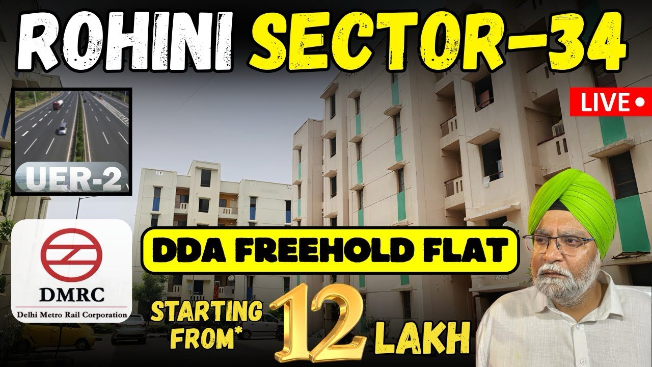 ROHINI SECTOR 34 | DDA FREEHOLD FLAT , STARTING FROM 12 LAKH , LIVE SHOOT..!!!