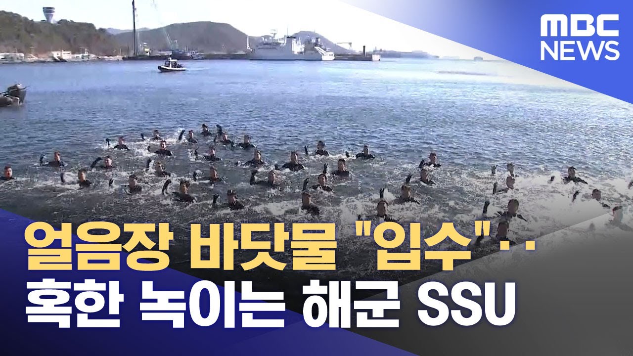 얼음장 바닷물 