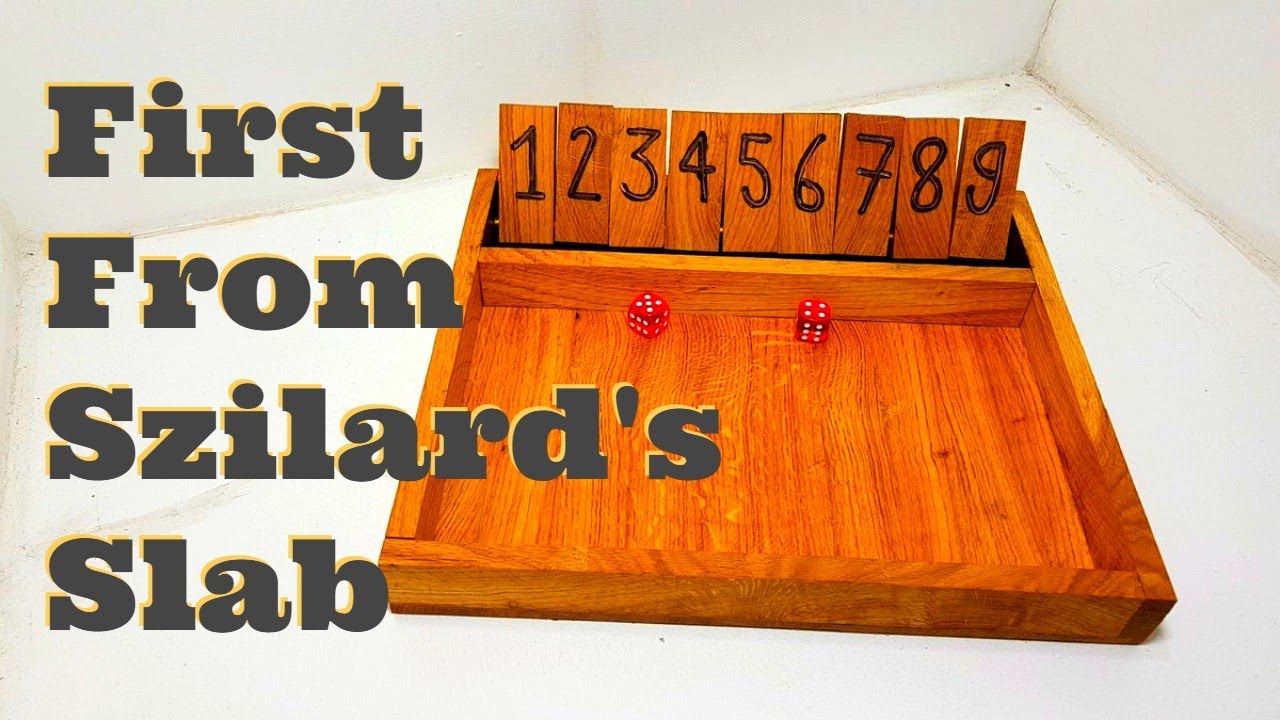 Making A Shut The Box Game From An Oak Slab