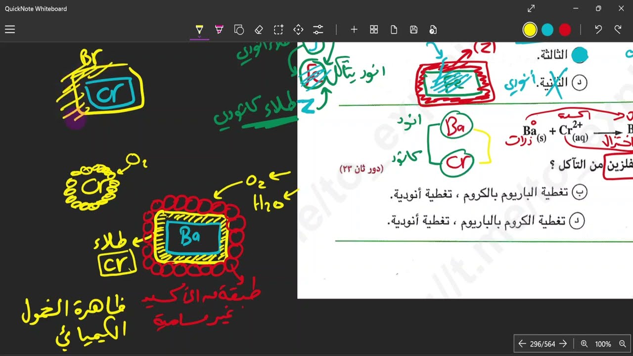 كيمياء الصف الثالث الثانوي كتاب الإمتحان اسئلة إمتحانات أعوام سابقة الباب الرابع الدرس الثالث 2026