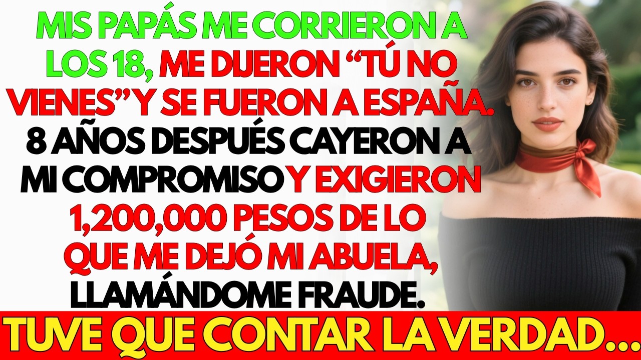 Mis papás me corrieron a los 18 y se olvidaron de mí. aparecieron en mi compromiso 8 años...