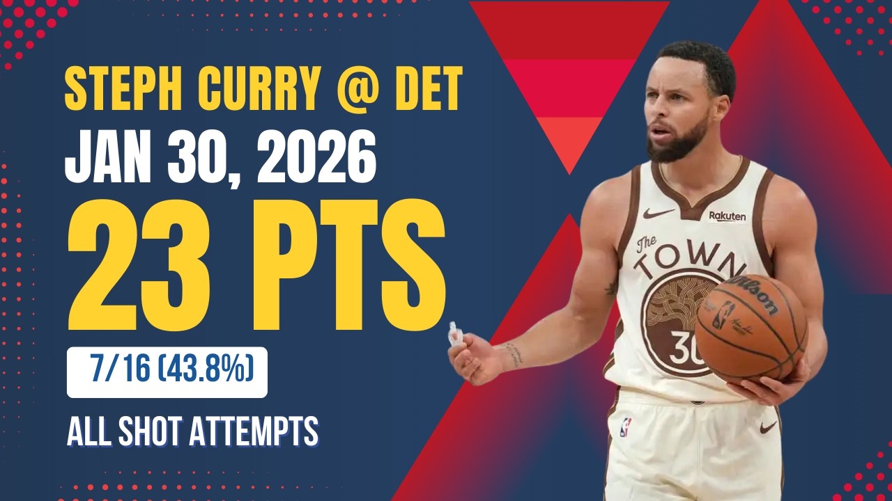 Steph Curry vs Pistons (Jan 30, 2026) | 23 points | ALL Shot Attempts