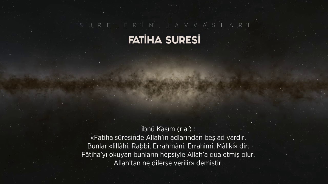 Fatiha suresi Fazilet ve Havvası (sırları)