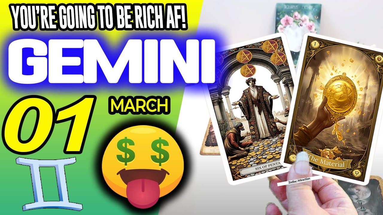 Gemini ♊💲YOU’RE GOING TO BE RICH AF!💲🤑 horoscope for today MARCH 1 2026 ♊ #gemini tarot MARCH