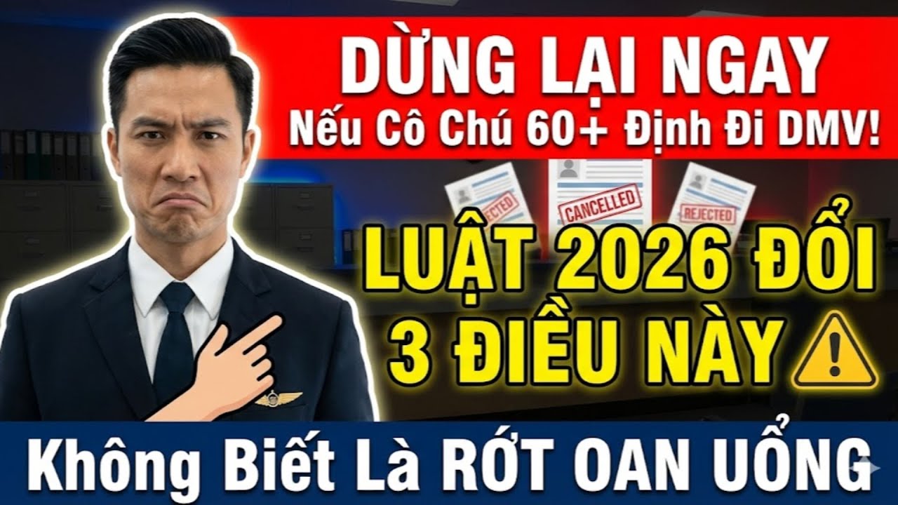 Luật Lái Xe 2026 THAY ĐỔI SỐC! Người Trên 60 Tuổi Phải Biết 3 Điều Này Ngay Trước Khi Đến DMV