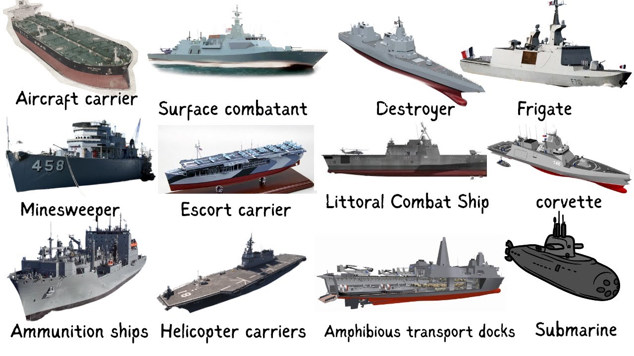 Все типы военно-морских кораблей: объяснение.