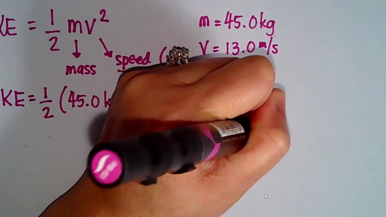 Solving Kinetic Energy Sample Problem with Mrs. Aki