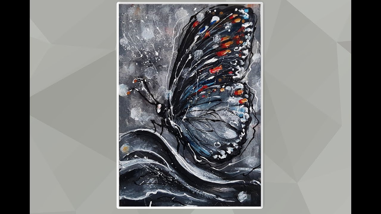 Easy & Simple Butterfly / Abstract Art / Textured / Acrylic Painting For Beginners /MarArtHome