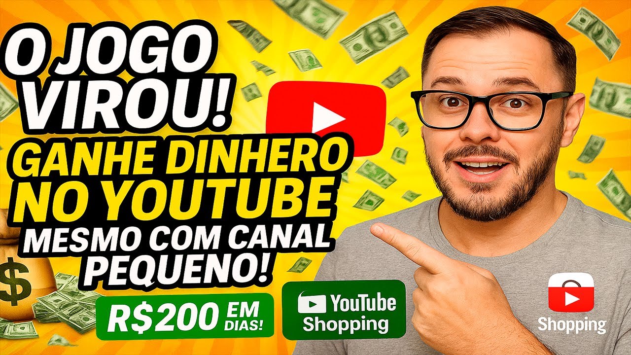O Jogo Virou! Como Lucrar no YouTube Mesmo com Canal Pequeno (YouTube Shopping)