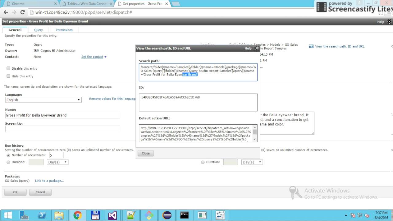 Cognos Report To Tableau