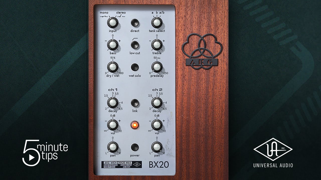 5-минутные советы UAD: пружинный ревербератор AKG BX 20