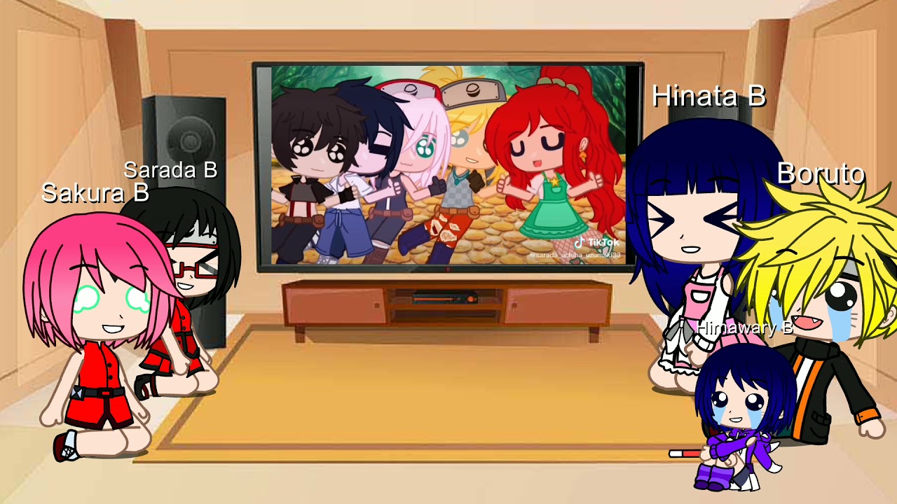 la familia Uzumaki hiuga y la Uchiha Haruno reacciona al Sasunaru 😎✨