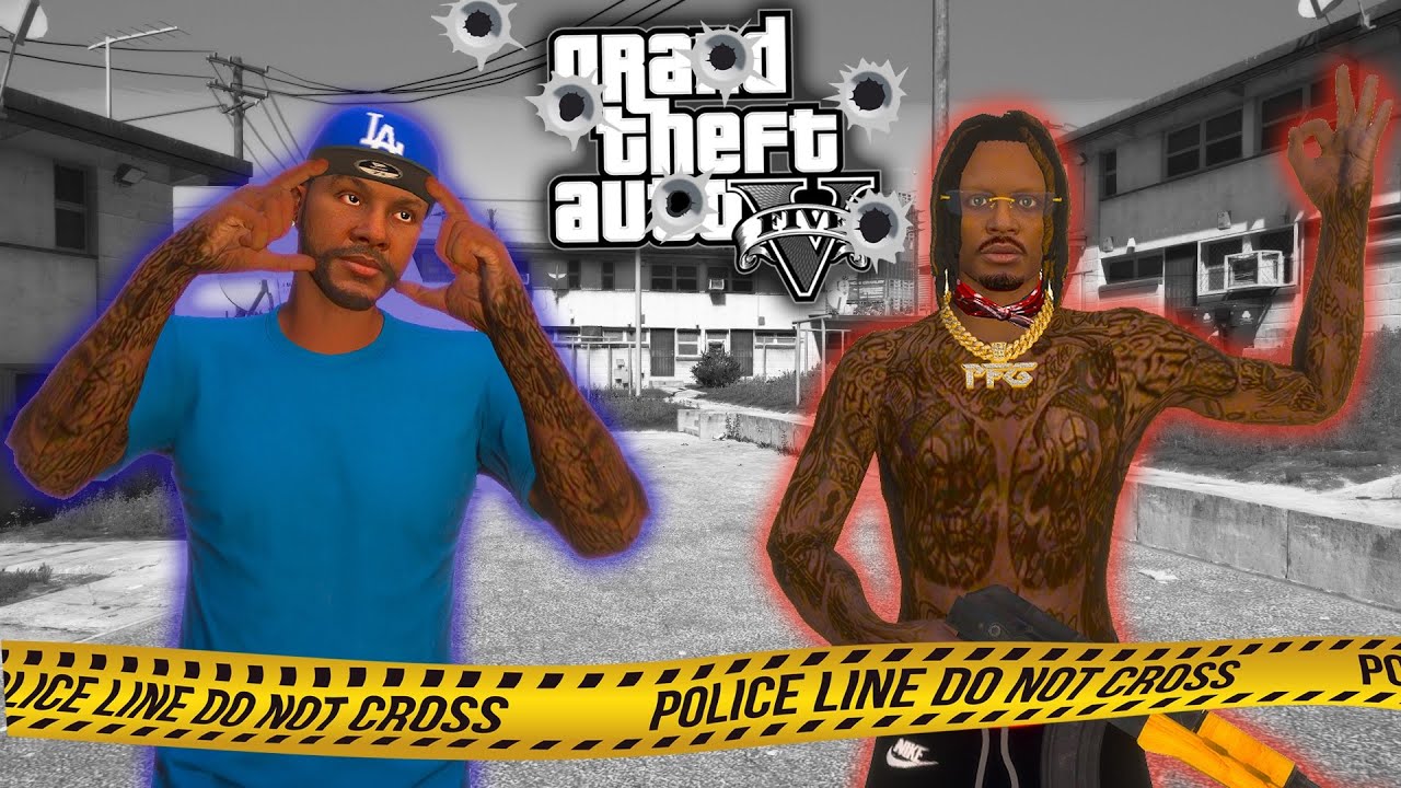 Crips против Bloods: Война банд в Лос-Анджелесе — GTA 5: Реальная жизнь района #25
