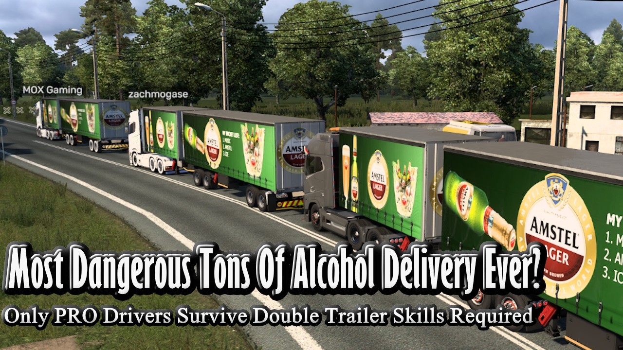 ETS2 Convoy: Delivering TONS of HANSA Alcohol Through Extreme Brazilian Roads!.#ets2 #truck #gaming
