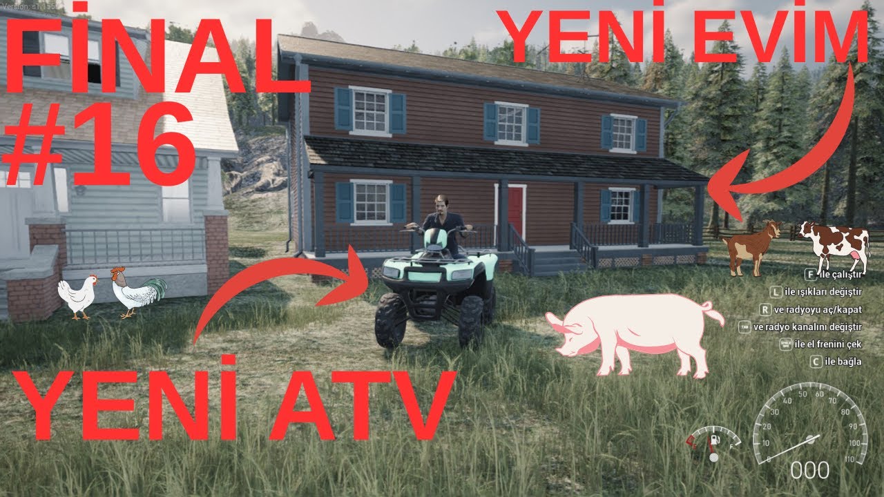 ÇİFTLİĞİME KÖŞK YAPTIM //// RANCH SİMULATOR 16 BÖLÜM FİNAL
