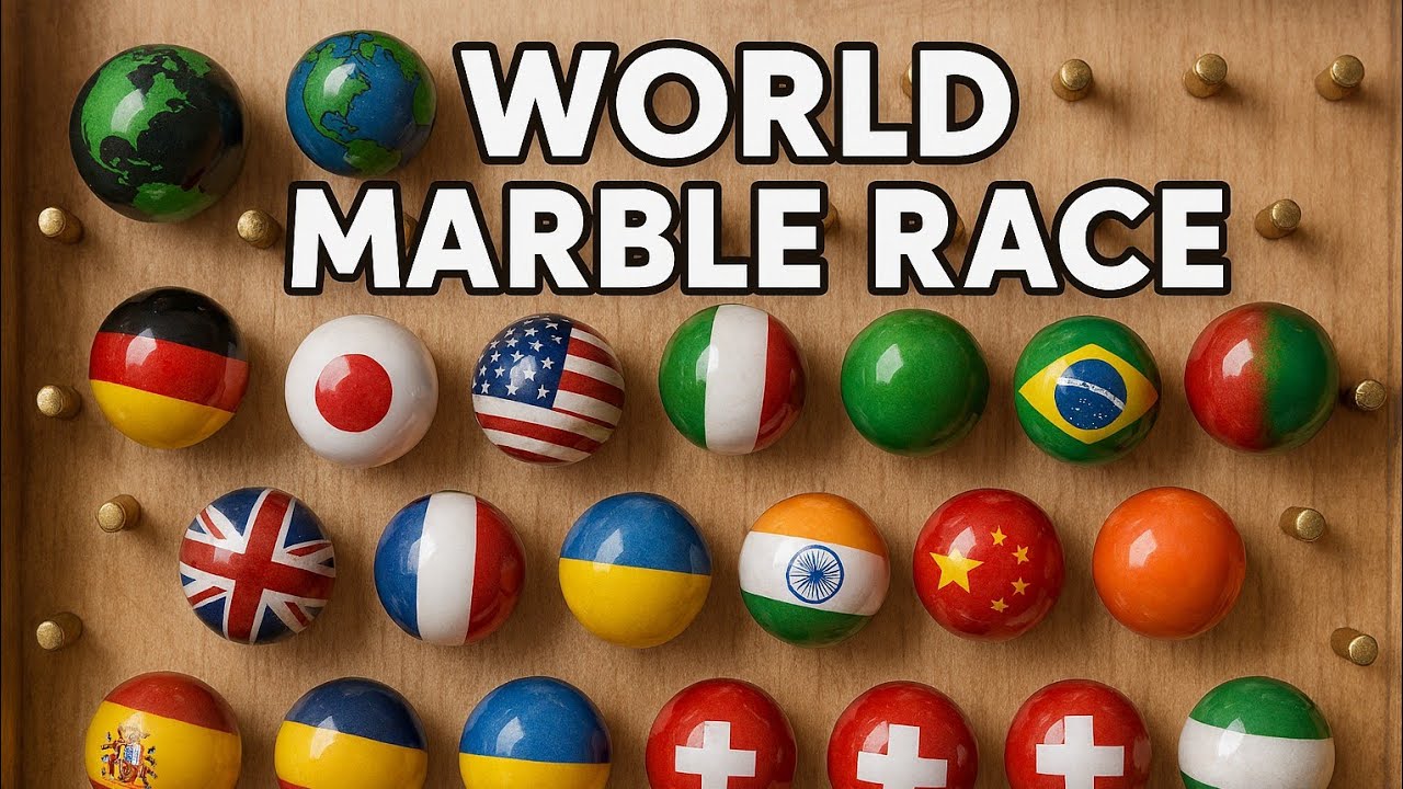 World Marble Race – National Marbles Battle It Out on the Plinko Track
