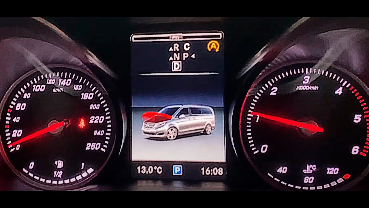 Ошибка - открыт капот! Mercedes w447. Аварийное отключение.