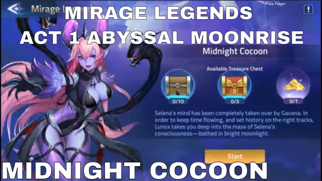 MIRAGE LEGENDS  | ACT 1 ABYSSAL MOONRISE | MIDNIGHT COCOON ► MOBILE LEGENDS ADVENTURE
