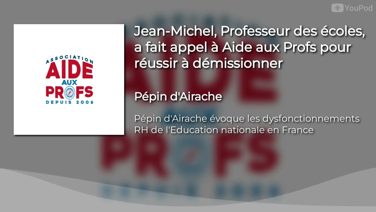 Jean-Michel, Prof de écoles depuis 30 ans, souhaite à 54 ans en détachement, mais s'y prend tard...