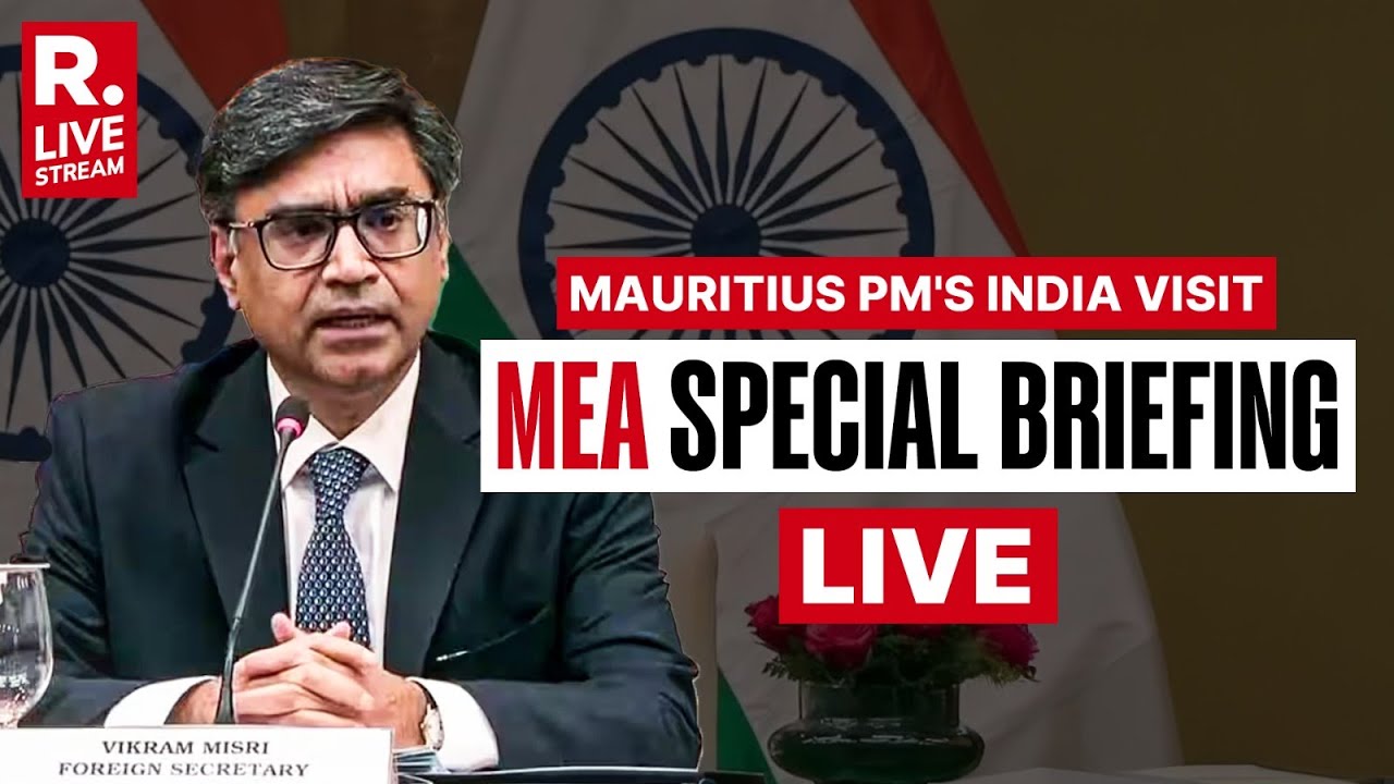 MEA PC LIVE: Vikram Misri Holds Special Briefing On Mauritius PM Ramgoolam's India Visit