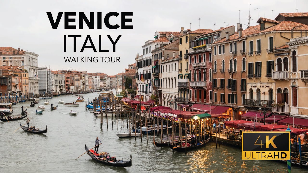 Afternoon Stroll through Venice, Italy || 4K Walking Tour 2024