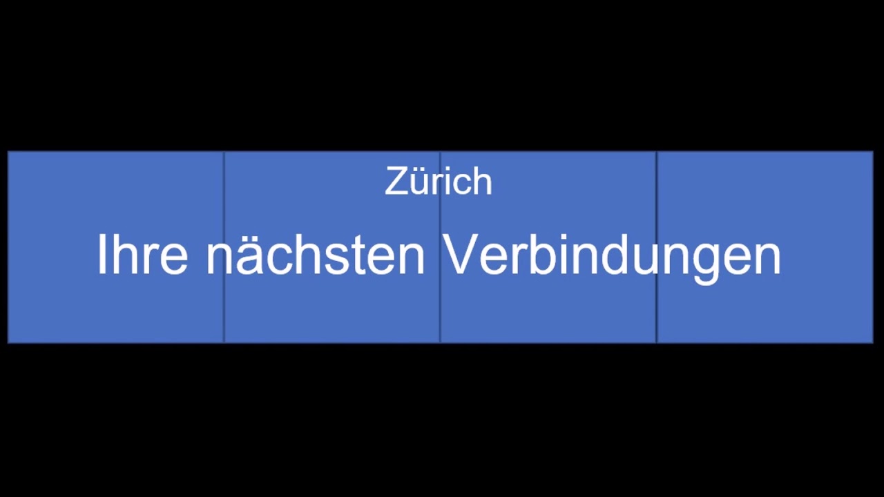 SBB Ansage Zürich Verbindungen