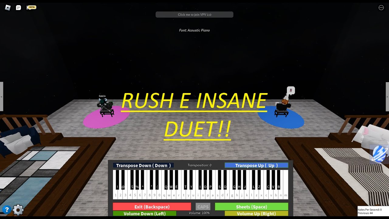 RUSH E INSANE | DUET | ROBLOX PIANO