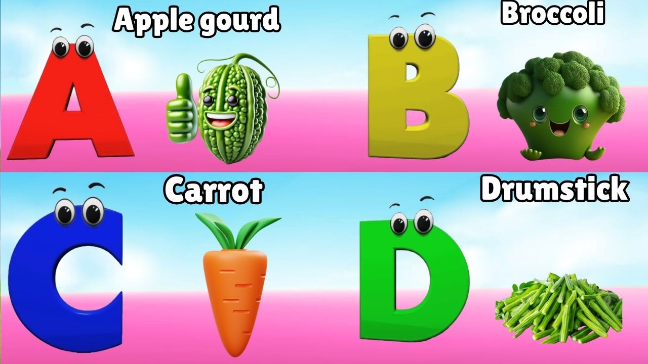 Vegetables ABC Song | Vegetables Alphabet Song | Phonics for Kids | Baby | Alphabet Letters